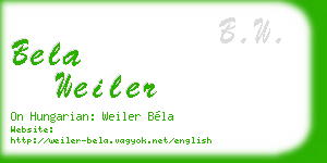 bela weiler business card